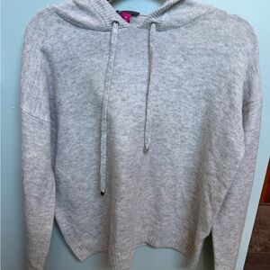Vince Camuto Light Gray Knit Hoodie